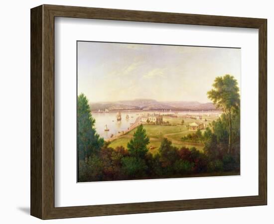 View of Exmouth from the Beacon Walls-W.H. Hallett-Framed Giclee Print