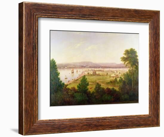 View of Exmouth from the Beacon Walls-W.H. Hallett-Framed Giclee Print