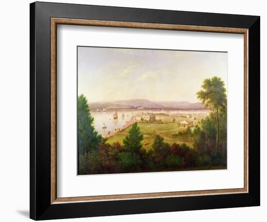 View of Exmouth from the Beacon Walls-W.H. Hallett-Framed Giclee Print