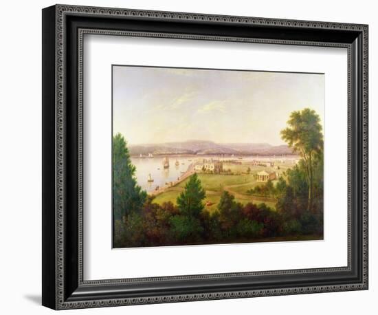 View of Exmouth from the Beacon Walls-W.H. Hallett-Framed Giclee Print