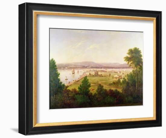 View of Exmouth from the Beacon Walls-W.H. Hallett-Framed Giclee Print