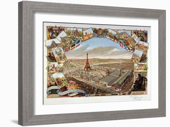 View of Exposition Universelle, Paris, France, 1889-null-Framed Giclee Print