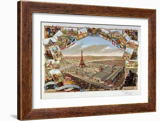 View of Exposition Universelle, Paris, France, 1889-null-Framed Giclee Print