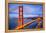 View of Famous Golden Gate Bridge by Night-prochasson-Framed Premier Image Canvas