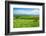 View of farmland and Baslow village during spring, Peak District National Park, Derbyshire, England-Frank Fell-Framed Photographic Print