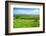View of farmland and Baslow village during spring, Peak District National Park, Derbyshire, England-Frank Fell-Framed Photographic Print