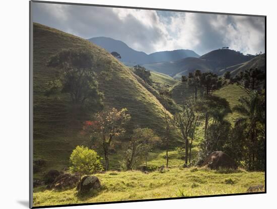 View of Farmland at Sunset in Sao Francisco Xavier Region-Alex Saberi-Mounted Photographic Print