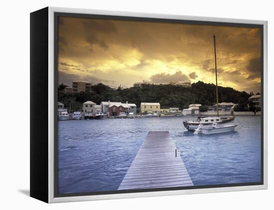 View of Flatts Village, Bermuda, Caribbean-Robin Hill-Framed Premier Image Canvas