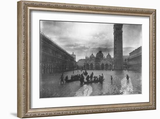 View of Flooded Piazza S. Marco 1880-1920-null-Framed Giclee Print