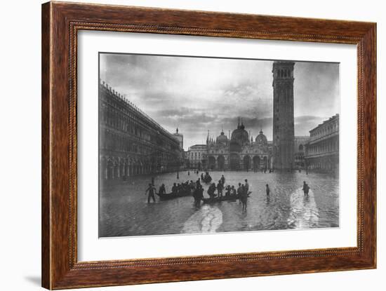 View of Flooded Piazza S. Marco 1880-1920-null-Framed Giclee Print