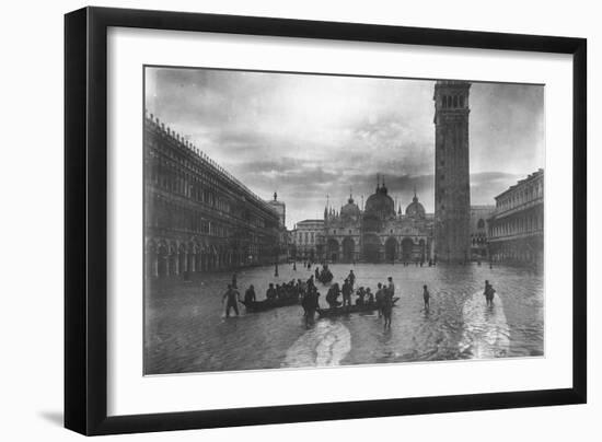 View of Flooded Piazza S. Marco 1880-1920-null-Framed Giclee Print