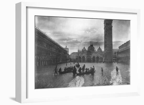 View of Flooded Piazza S. Marco 1880-1920-null-Framed Giclee Print