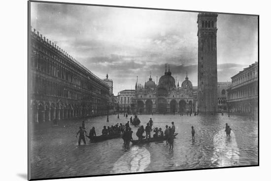 View of Flooded Piazza S. Marco 1880-1920-null-Mounted Giclee Print