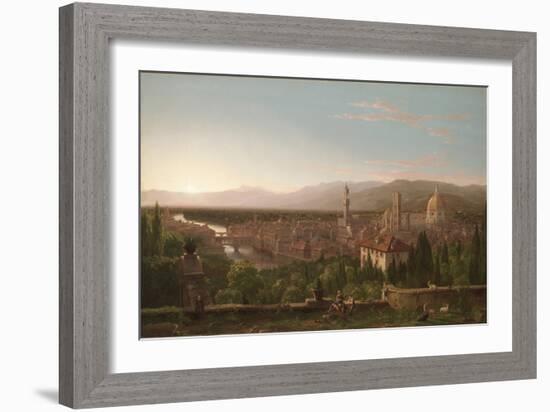 View of Florence, 1837 (Oil on Canvas)-Thomas Cole-Framed Giclee Print