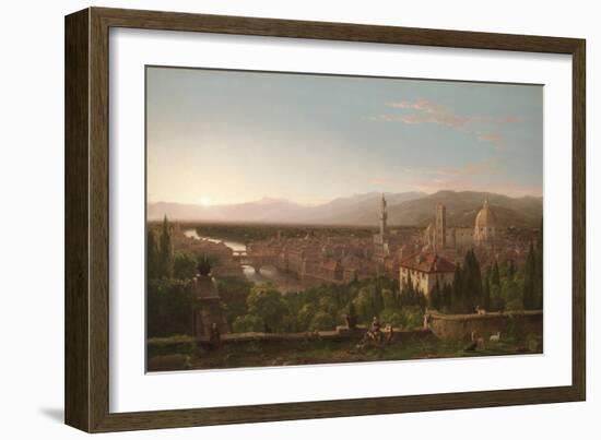 View of Florence, 1837 (Oil on Canvas)-Thomas Cole-Framed Giclee Print