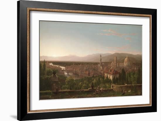 View of Florence, 1837 (Oil on Canvas)-Thomas Cole-Framed Giclee Print