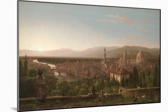 View of Florence, 1837 (Oil on Canvas)-Thomas Cole-Mounted Giclee Print
