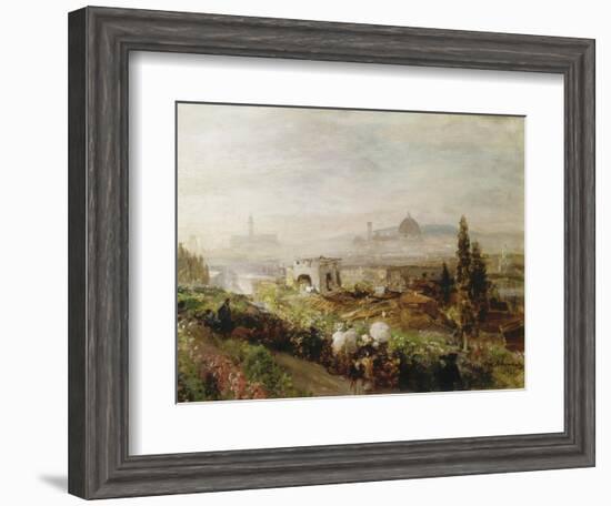 View of Florence, 1898-Oswald Achenbach-Framed Giclee Print
