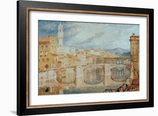 View of Florence from Ponte alla Carraia, 1817/18-J M W Turner-Framed Giclee Print