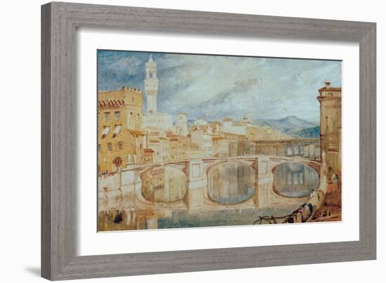 View of Florence from Ponte alla Carraia, 1817/18-J M W Turner-Framed Giclee Print