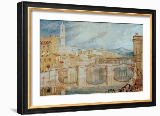 View of Florence from Ponte alla Carraia, 1817/18-J M W Turner-Framed Giclee Print