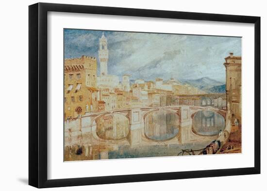 View of Florence from Ponte alla Carraia, 1817/18-J M W Turner-Framed Giclee Print