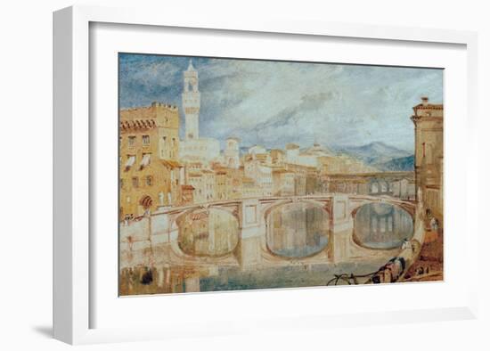 View of Florence from Ponte alla Carraia, 1817/18-J M W Turner-Framed Giclee Print