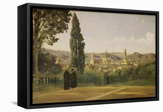 View of Florence from the Boboli Gardens, about 1835/40-Jean-Baptiste-Camille Corot-Framed Premier Image Canvas