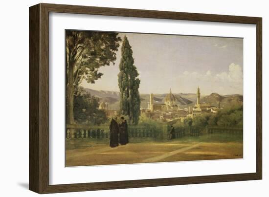 View of Florence from the Boboli Gardens, about 1835/40-Jean-Baptiste-Camille Corot-Framed Giclee Print