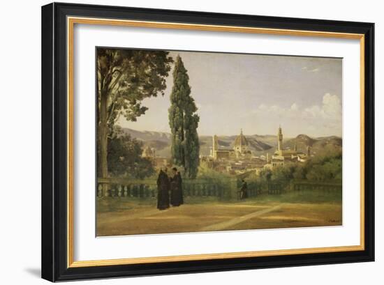 View of Florence from the Boboli Gardens, about 1835/40-Jean-Baptiste-Camille Corot-Framed Giclee Print