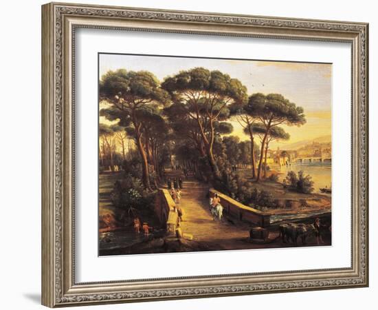 View of Florence's Oltrarno from Cascine-Gaspar van Wittel-Framed Giclee Print