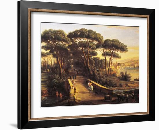 View of Florence's Oltrarno from Cascine-Gaspar van Wittel-Framed Giclee Print