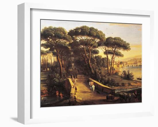 View of Florence's Oltrarno from Cascine-Gaspar van Wittel-Framed Giclee Print