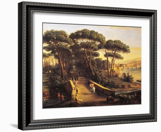 View of Florence's Oltrarno from Cascine-Gaspar van Wittel-Framed Giclee Print