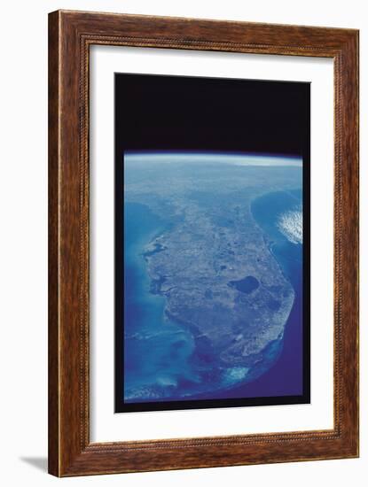 View of Florida Peninsula from Space-null-Framed Art Print