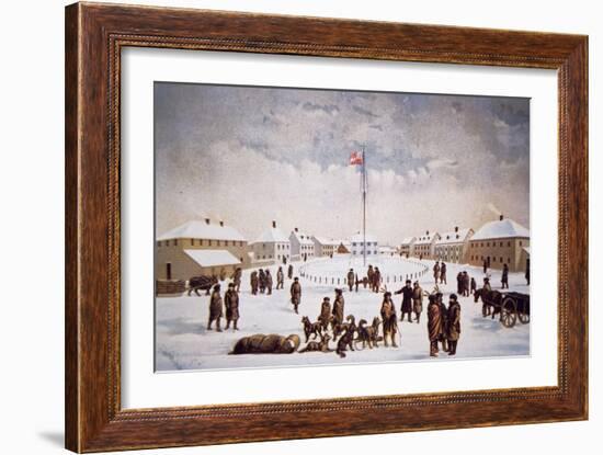 View of Fort Garry (Colour Litho)-English-Framed Giclee Print