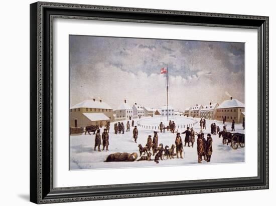 View of Fort Garry (Colour Litho)-English-Framed Giclee Print