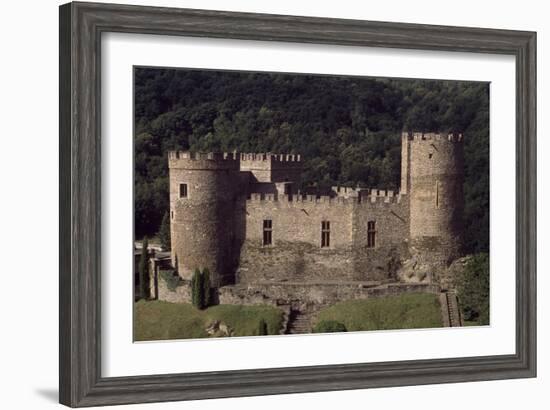 View of Fortified Chateau De Chouvigny, Auvergne, France, 13th Century-null-Framed Giclee Print
