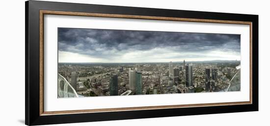 View of Frankfurt Am Main under Stormy Skies, from Maintower Observation Deck, Hesse, Germany-Ian Egner-Framed Photographic Print