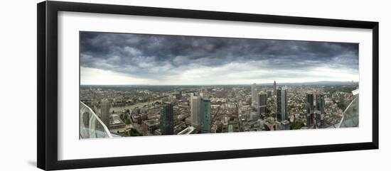 View of Frankfurt Am Main under Stormy Skies, from Maintower Observation Deck, Hesse, Germany-Ian Egner-Framed Photographic Print