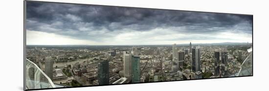 View of Frankfurt Am Main under Stormy Skies, from Maintower Observation Deck, Hesse, Germany-Ian Egner-Mounted Photographic Print