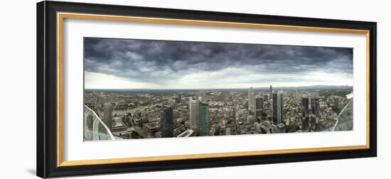 View of Frankfurt Am Main under Stormy Skies, from Maintower Observation Deck, Hesse, Germany-Ian Egner-Framed Photographic Print