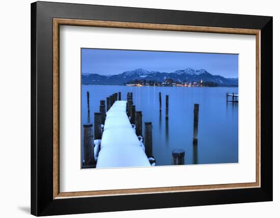 View of Frauen Island from the Shore of Lake Chiemsee, Bavaria, Germany, Europe-Miles Ertman-Framed Photographic Print