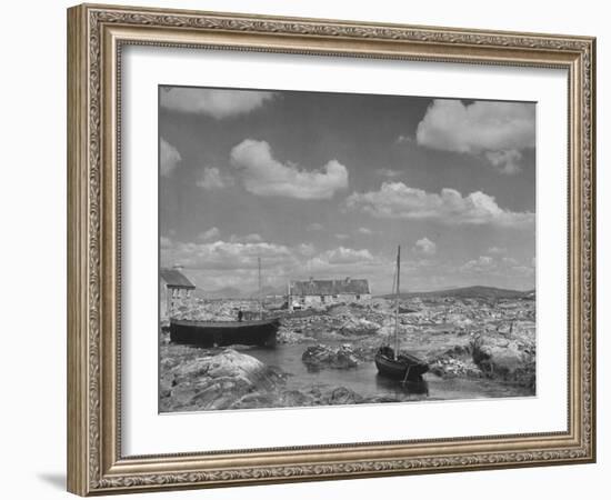 View of Galway in Ireland, a Little Harbor at Carna-Hans Wild-Framed Photographic Print