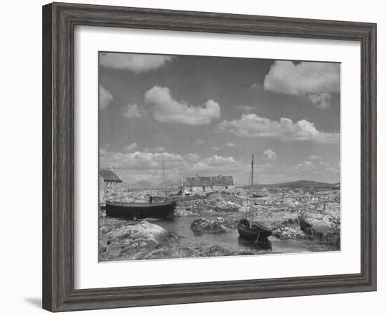 View of Galway in Ireland, a Little Harbor at Carna-Hans Wild-Framed Photographic Print