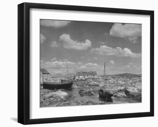 View of Galway in Ireland, a Little Harbor at Carna-Hans Wild-Framed Photographic Print