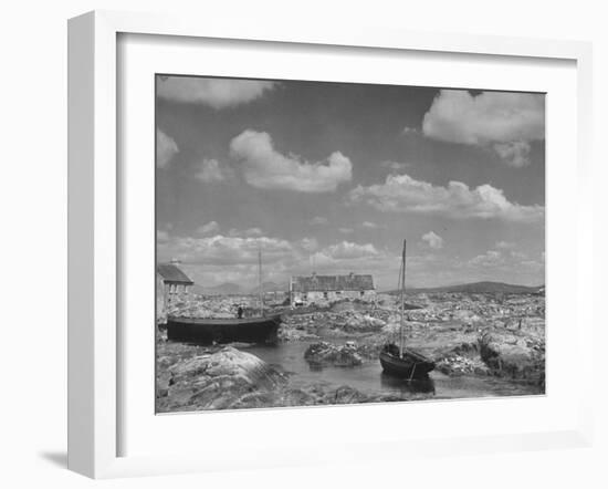 View of Galway in Ireland, a Little Harbor at Carna-Hans Wild-Framed Photographic Print