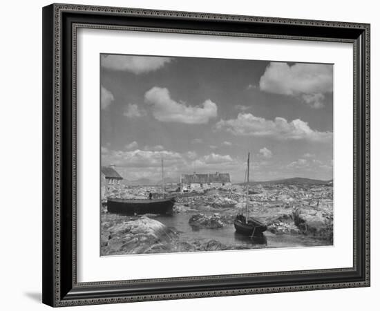 View of Galway in Ireland, a Little Harbor at Carna-Hans Wild-Framed Photographic Print