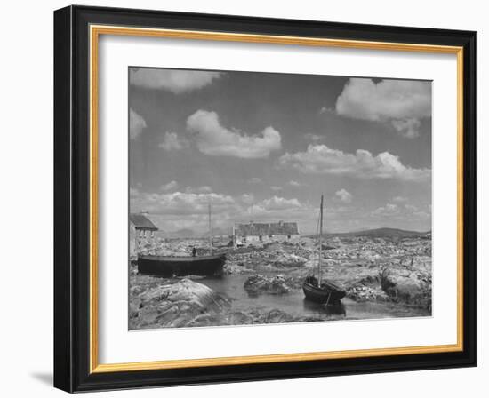 View of Galway in Ireland, a Little Harbor at Carna-Hans Wild-Framed Photographic Print