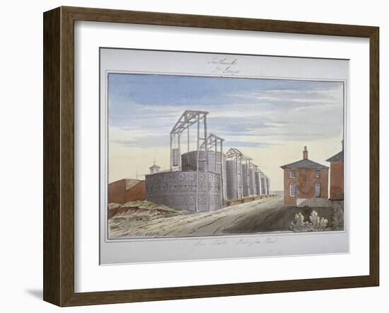 View of Gas Works in Pocock Street, Southwark, London, 1826-G Yates-Framed Giclee Print